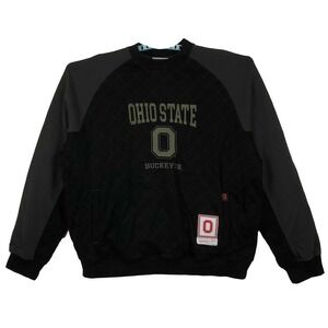 Ohio State Buckeyes Mitchell & Ness NCAA Large Sweatshirt Quilt Stitch Black NWT